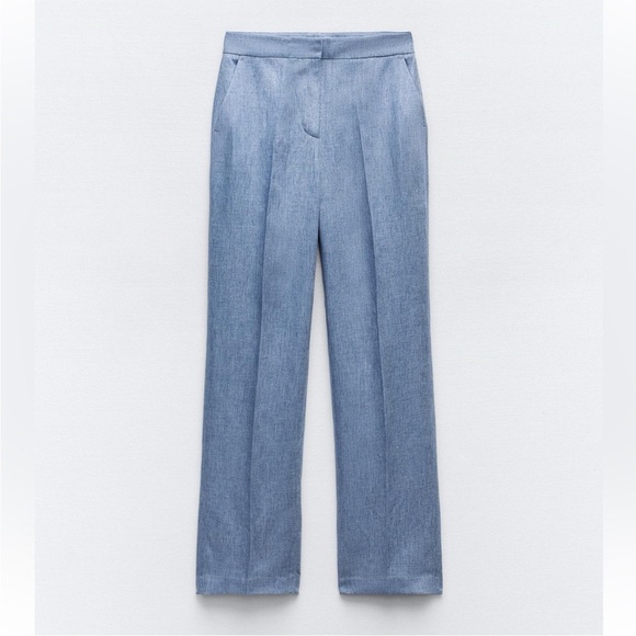 ZARA 2 PIECES MATCHING SET SHINY FABRIC JACKET & SHINY FABRIC STRAIGHT LEG PANTS - Picture 12 of 15